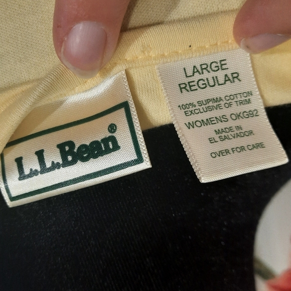 [L.L. Bean] Painted floral button down t-shirt. - Picture 7 of 7